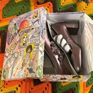 Jeffrey Campbell Metallic Purple Heeled Boots